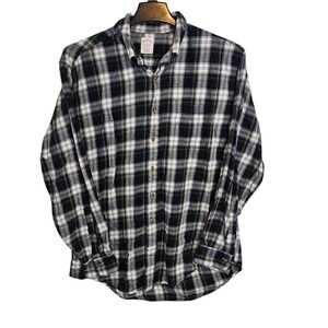 Brooks Brothers Plaid Flannel Men's Large Long Sleeve Shirt